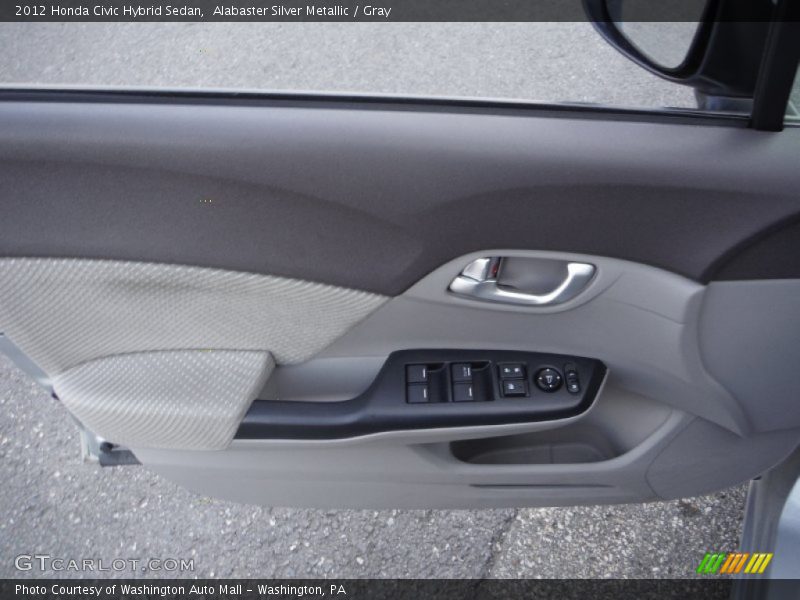 Alabaster Silver Metallic / Gray 2012 Honda Civic Hybrid Sedan