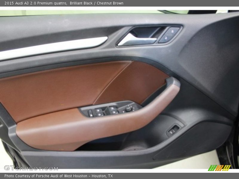 Brilliant Black / Chestnut Brown 2015 Audi A3 2.0 Premium quattro
