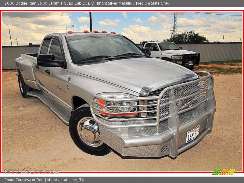 Bright Silver Metallic / Medium Slate Gray 2006 Dodge Ram 3500 Laramie Quad Cab Dually