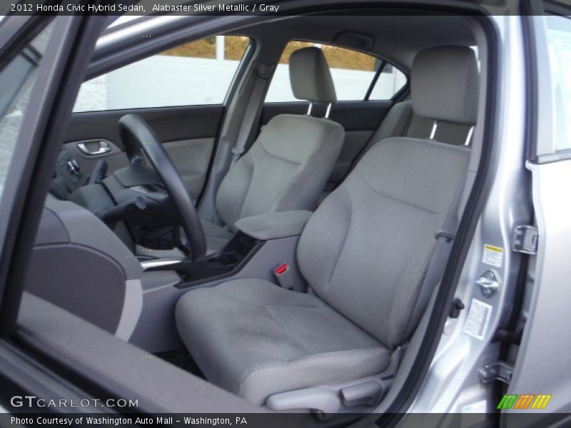 Alabaster Silver Metallic / Gray 2012 Honda Civic Hybrid Sedan