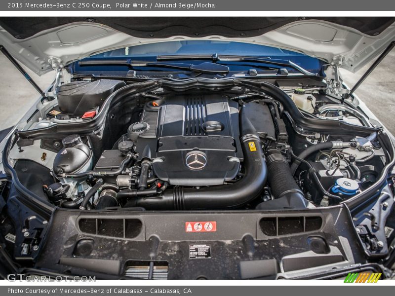 Polar White / Almond Beige/Mocha 2015 Mercedes-Benz C 250 Coupe