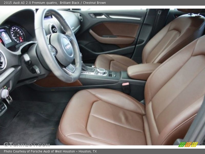 Brilliant Black / Chestnut Brown 2015 Audi A3 2.0 Premium quattro