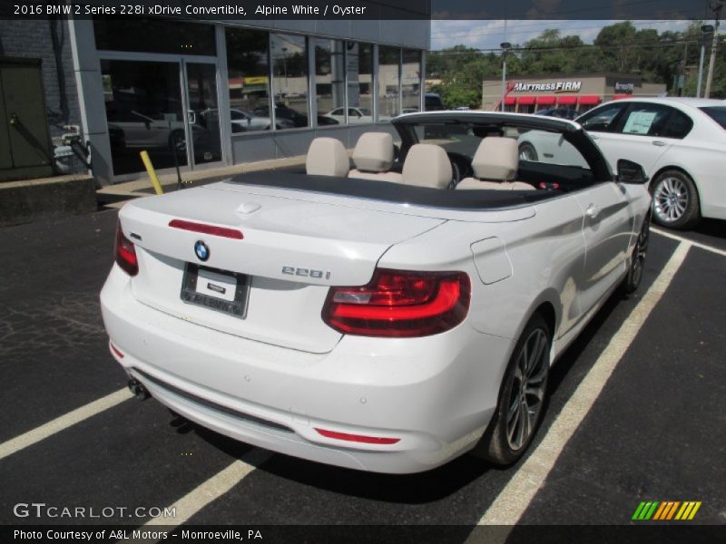 Alpine White / Oyster 2016 BMW 2 Series 228i xDrive Convertible