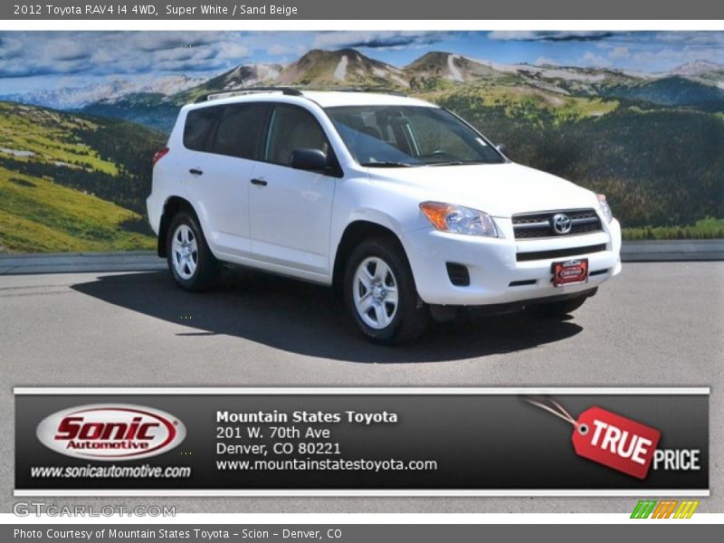 Super White / Sand Beige 2012 Toyota RAV4 I4 4WD