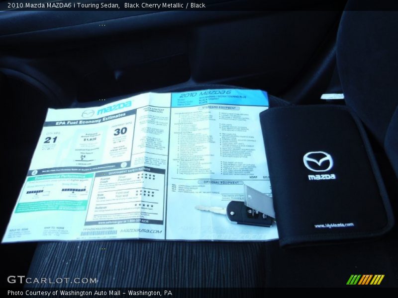 Black Cherry Metallic / Black 2010 Mazda MAZDA6 i Touring Sedan
