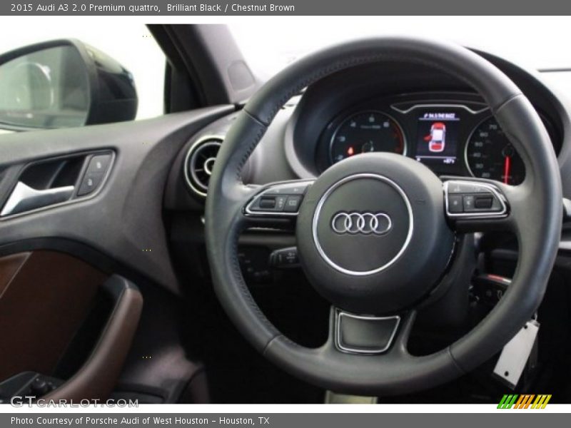 Brilliant Black / Chestnut Brown 2015 Audi A3 2.0 Premium quattro