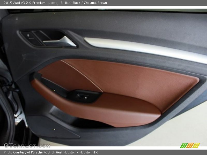 Brilliant Black / Chestnut Brown 2015 Audi A3 2.0 Premium quattro