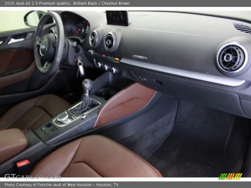 Brilliant Black / Chestnut Brown 2015 Audi A3 2.0 Premium quattro