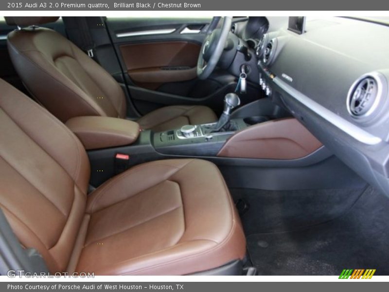 Brilliant Black / Chestnut Brown 2015 Audi A3 2.0 Premium quattro