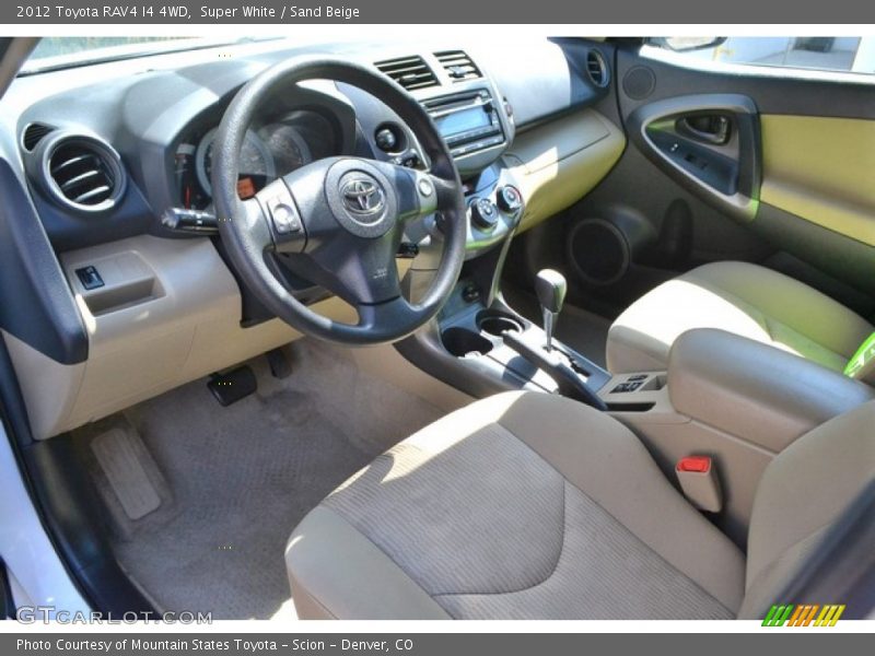 Super White / Sand Beige 2012 Toyota RAV4 I4 4WD