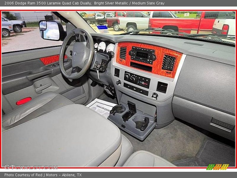 Bright Silver Metallic / Medium Slate Gray 2006 Dodge Ram 3500 Laramie Quad Cab Dually