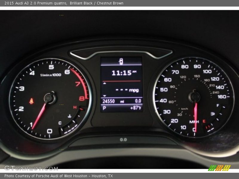 Brilliant Black / Chestnut Brown 2015 Audi A3 2.0 Premium quattro