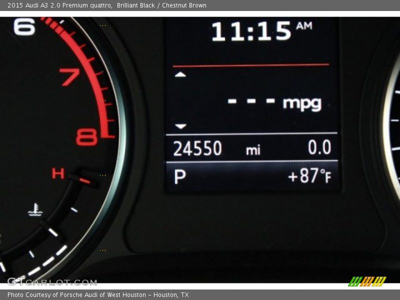 Brilliant Black / Chestnut Brown 2015 Audi A3 2.0 Premium quattro