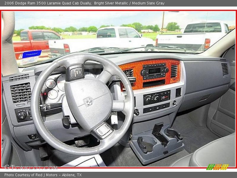 Bright Silver Metallic / Medium Slate Gray 2006 Dodge Ram 3500 Laramie Quad Cab Dually