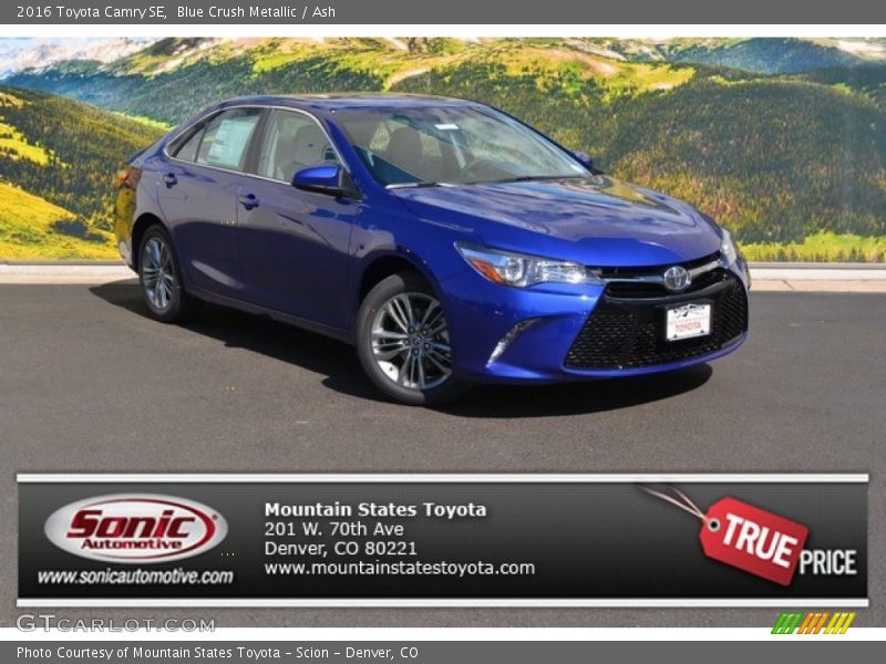 Blue Crush Metallic / Ash 2016 Toyota Camry SE