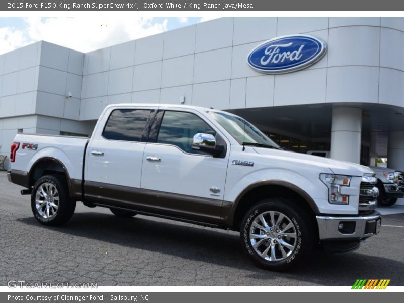 Oxford White / King Ranch Java/Mesa 2015 Ford F150 King Ranch SuperCrew 4x4