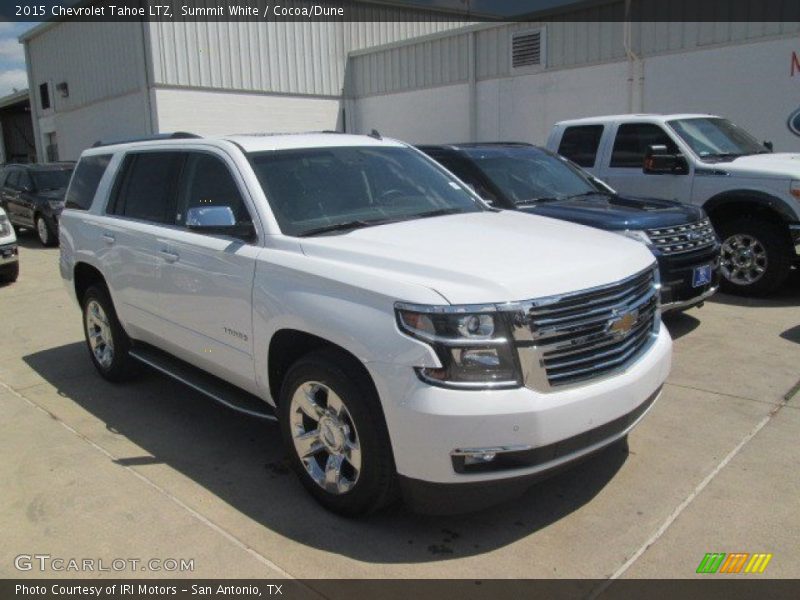 Summit White / Cocoa/Dune 2015 Chevrolet Tahoe LTZ