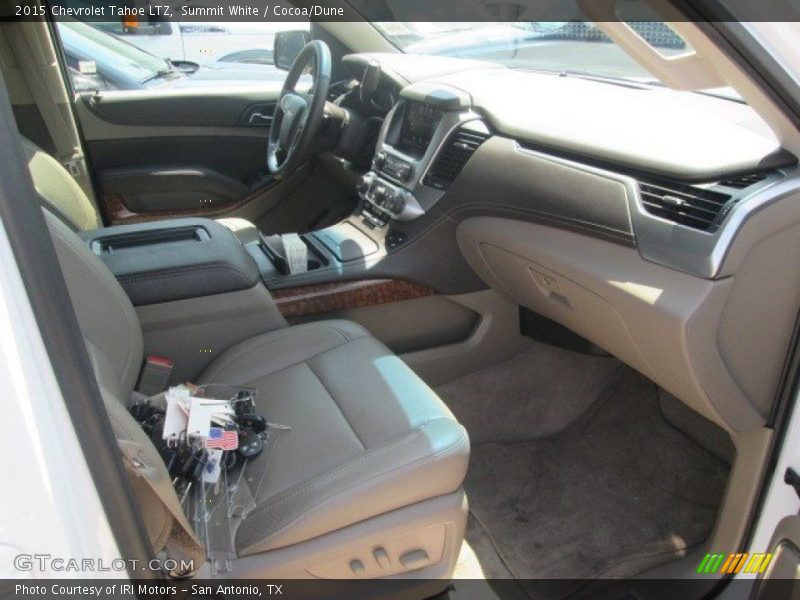 Summit White / Cocoa/Dune 2015 Chevrolet Tahoe LTZ