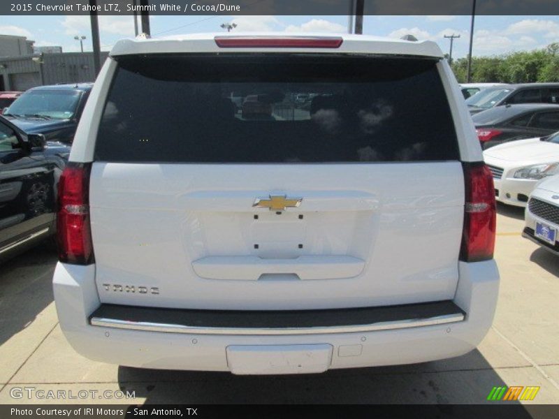 Summit White / Cocoa/Dune 2015 Chevrolet Tahoe LTZ