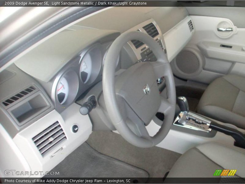 Light Sandstone Metallic / Dark Khaki/Light Graystone 2009 Dodge Avenger SE