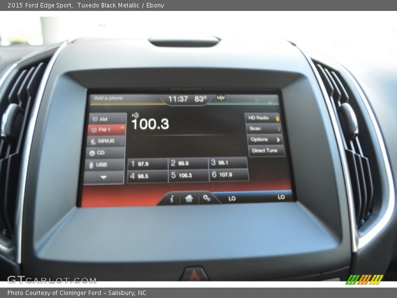 Tuxedo Black Metallic / Ebony 2015 Ford Edge Sport