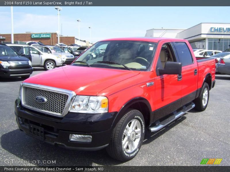 Bright Red / Tan 2004 Ford F150 Lariat SuperCrew
