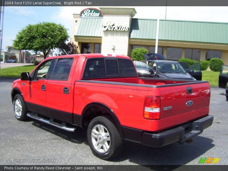 Bright Red / Tan 2004 Ford F150 Lariat SuperCrew