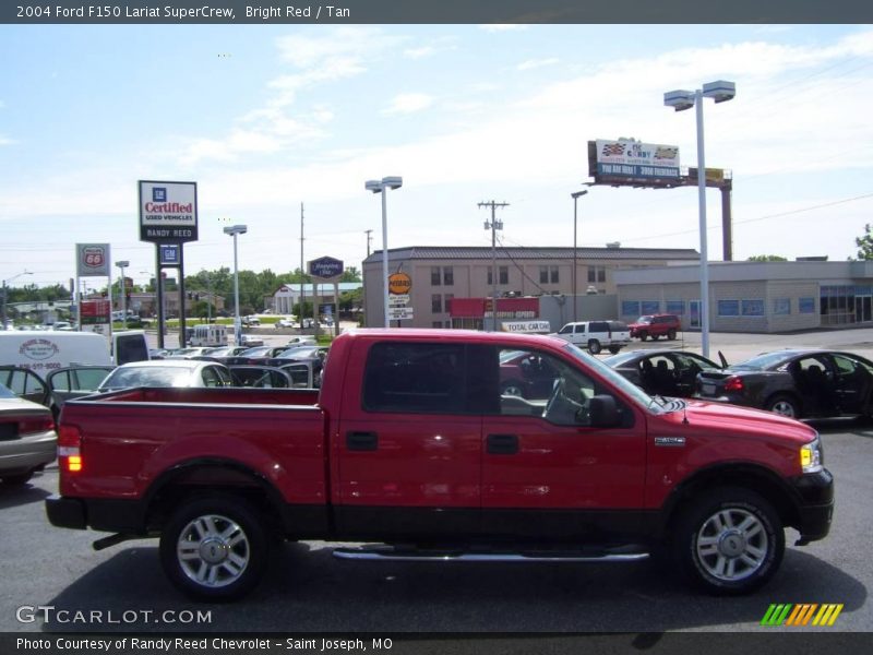 Bright Red / Tan 2004 Ford F150 Lariat SuperCrew