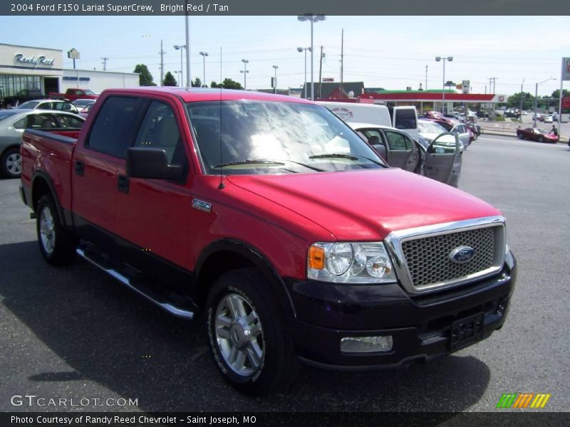Bright Red / Tan 2004 Ford F150 Lariat SuperCrew