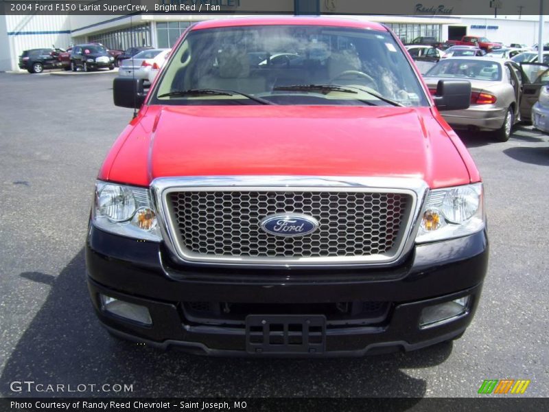 Bright Red / Tan 2004 Ford F150 Lariat SuperCrew