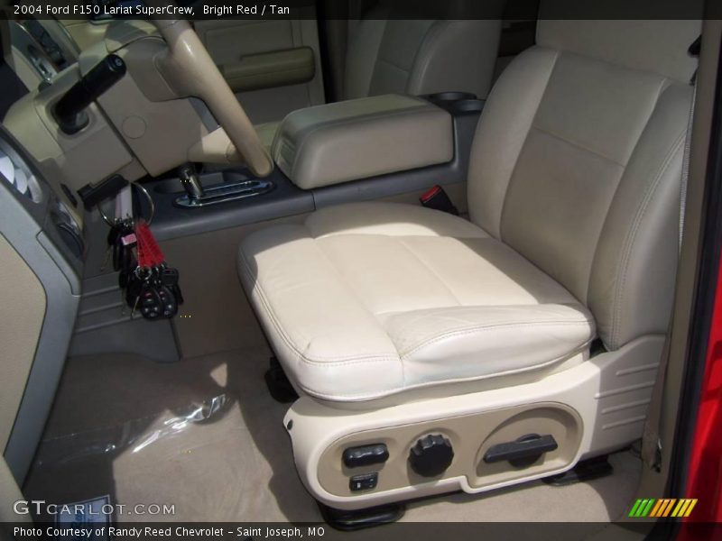Bright Red / Tan 2004 Ford F150 Lariat SuperCrew