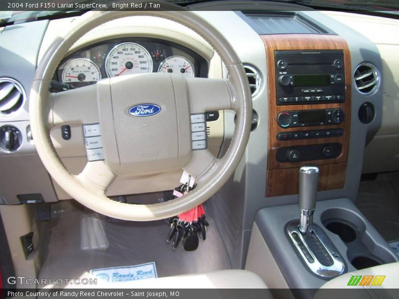 Bright Red / Tan 2004 Ford F150 Lariat SuperCrew