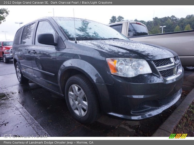 Dark Charcoal Pearl / Black/Light Graystone 2012 Dodge Grand Caravan SE