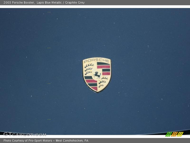 Lapis Blue Metallic / Graphite Grey 2003 Porsche Boxster