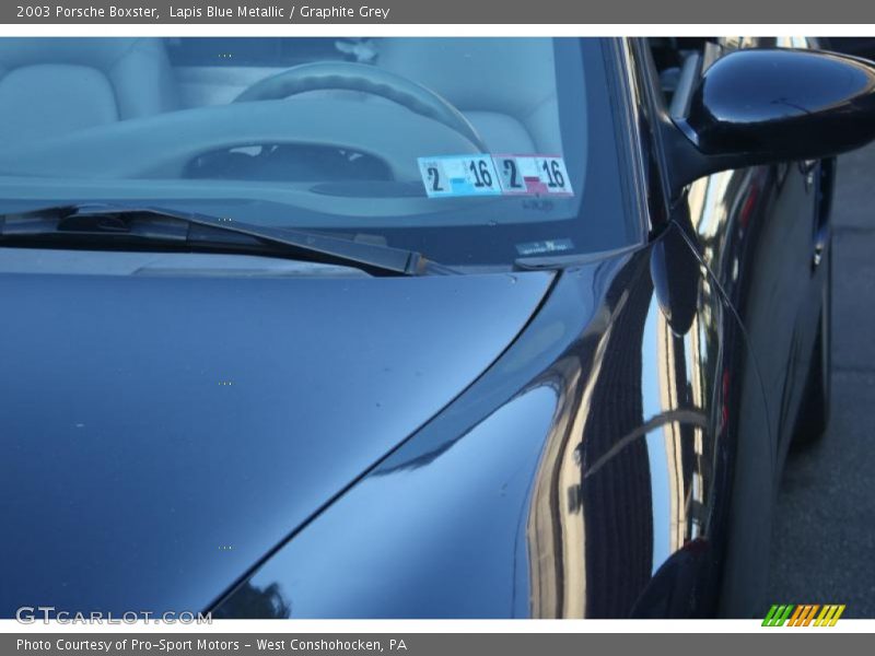 Lapis Blue Metallic / Graphite Grey 2003 Porsche Boxster