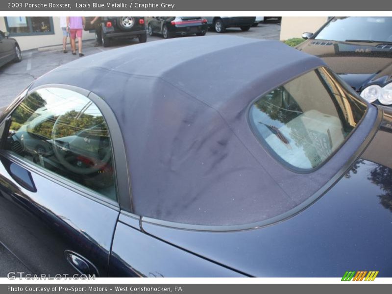 Lapis Blue Metallic / Graphite Grey 2003 Porsche Boxster