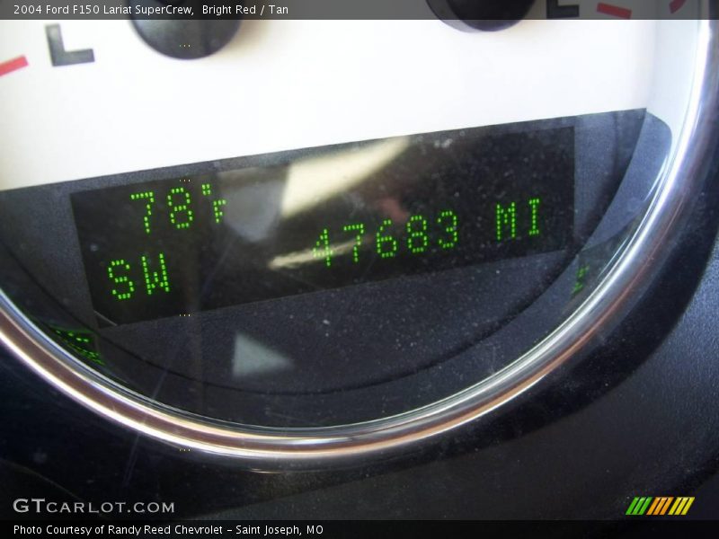Bright Red / Tan 2004 Ford F150 Lariat SuperCrew