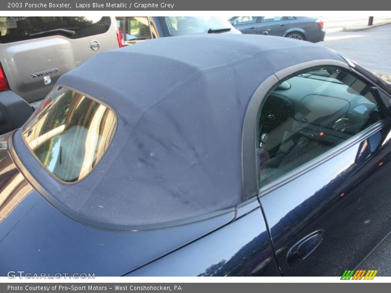 Lapis Blue Metallic / Graphite Grey 2003 Porsche Boxster
