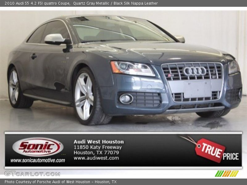 Quartz Gray Metallic / Black Silk Nappa Leather 2010 Audi S5 4.2 FSI quattro Coupe