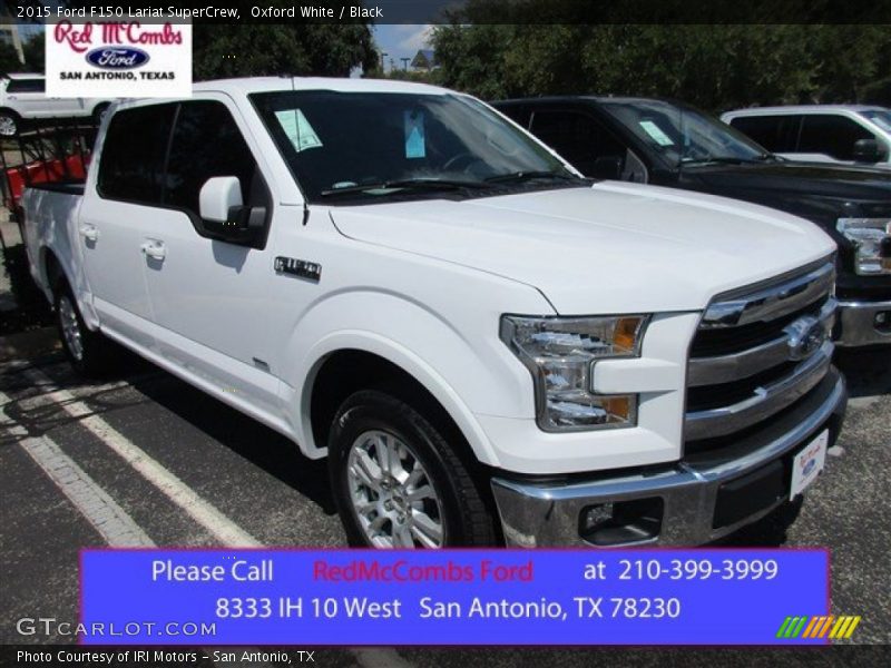 Oxford White / Black 2015 Ford F150 Lariat SuperCrew
