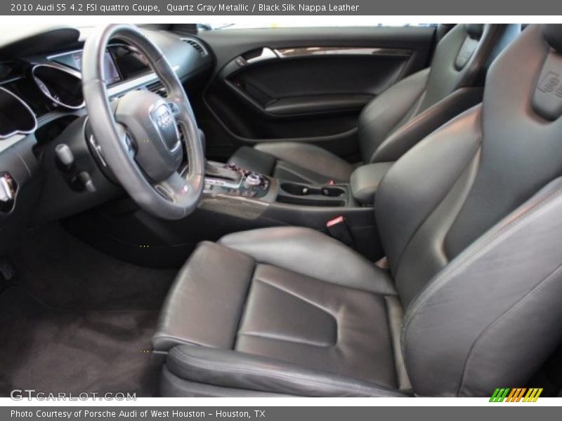 Quartz Gray Metallic / Black Silk Nappa Leather 2010 Audi S5 4.2 FSI quattro Coupe
