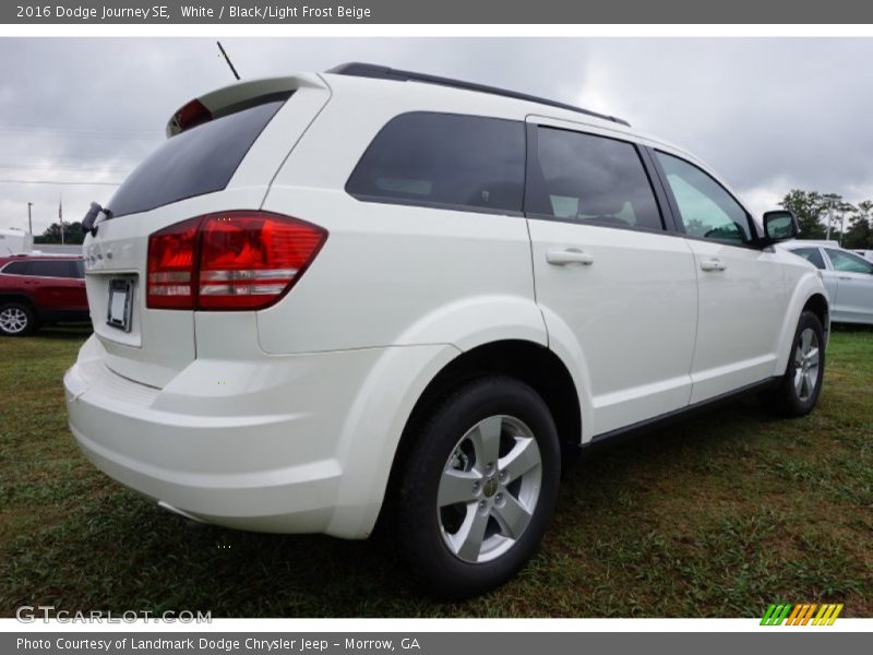 White / Black/Light Frost Beige 2016 Dodge Journey SE