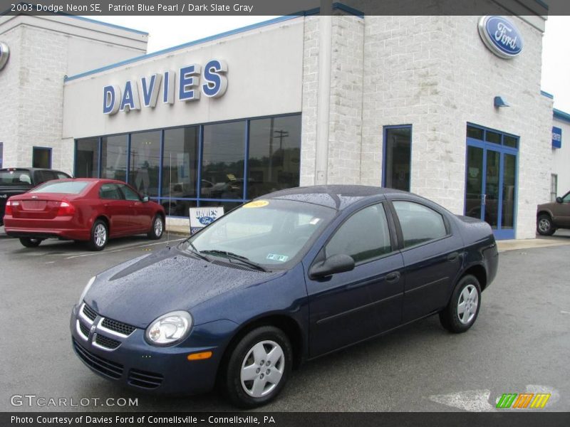 Patriot Blue Pearl / Dark Slate Gray 2003 Dodge Neon SE