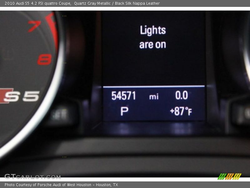 Quartz Gray Metallic / Black Silk Nappa Leather 2010 Audi S5 4.2 FSI quattro Coupe