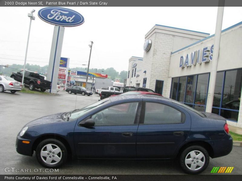 Patriot Blue Pearl / Dark Slate Gray 2003 Dodge Neon SE