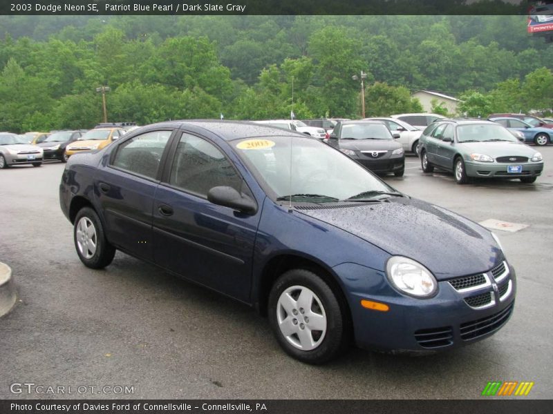 Patriot Blue Pearl / Dark Slate Gray 2003 Dodge Neon SE