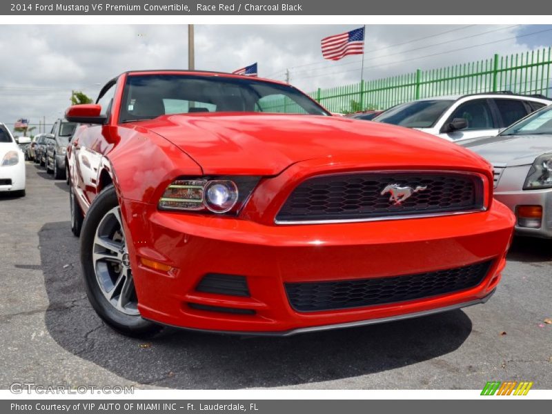 Race Red / Charcoal Black 2014 Ford Mustang V6 Premium Convertible