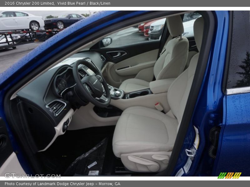 Vivid Blue Pearl / Black/Linen 2016 Chrysler 200 Limited