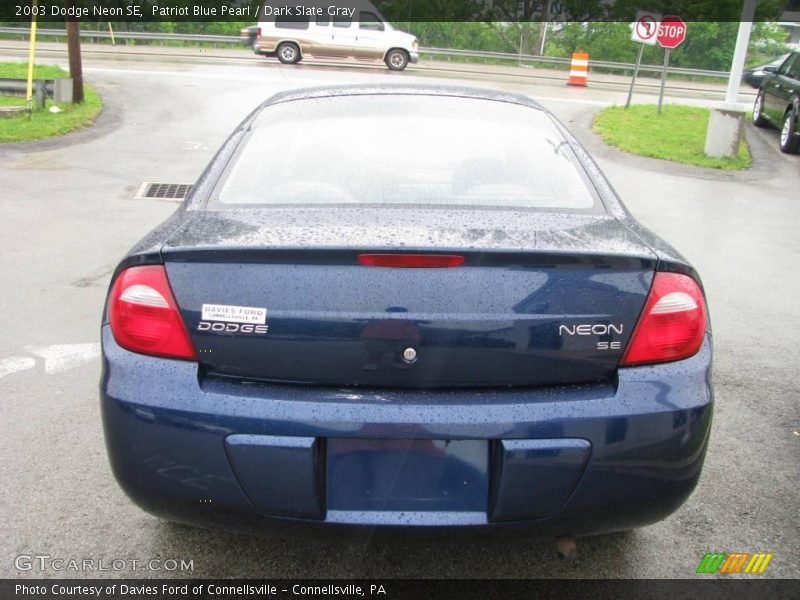 Patriot Blue Pearl / Dark Slate Gray 2003 Dodge Neon SE