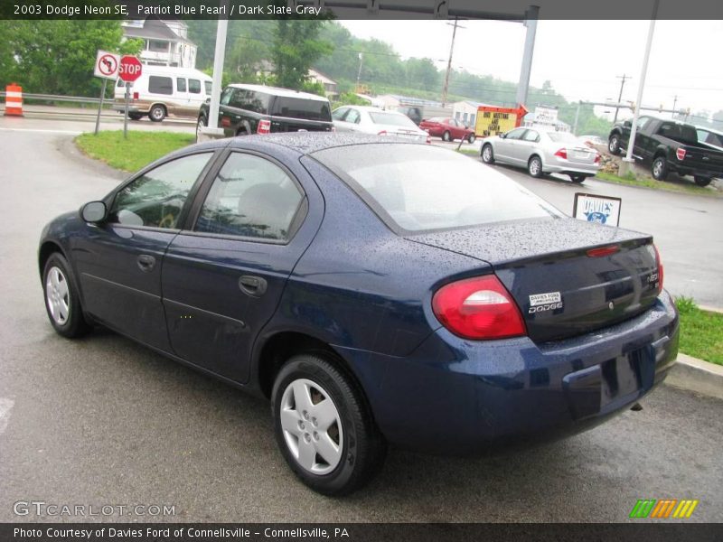 Patriot Blue Pearl / Dark Slate Gray 2003 Dodge Neon SE